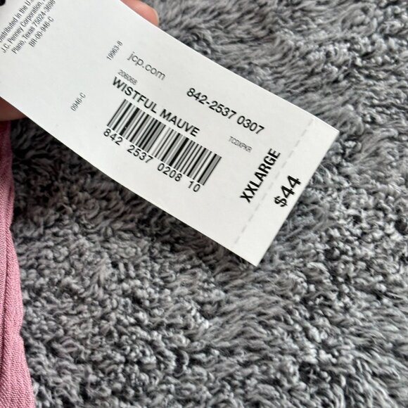 ANA Womens Top Size 2XL Mauve Whimsical Fairy Ruffle Lace Western Crinkle 18679 - Picture 8 of 9